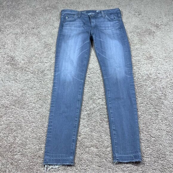 AG Adriano Goldschmied The Legging Super Skinny Ankle Jeans Gray Size 28R - Picture 1 of 7